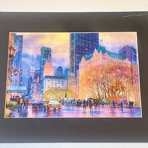 Beautiful vivid colors of New York street